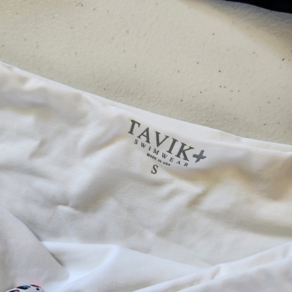 Tavik 2 Piece Black White Cheeky Triangle Bikini Swim Swimsuit Size Small - Picture 3 of 5